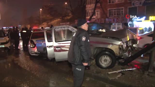 Başkent’te Hırsız Polis Kovalamacası Kaza ile Bitti: 1’i Polis, 6 Yaralı