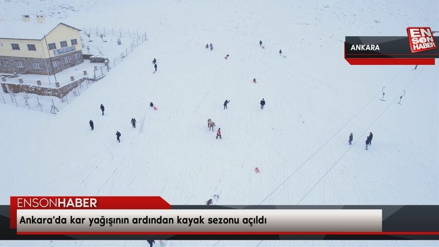Ankara’da kar yağışının ardından kayak sezonu açıldı
