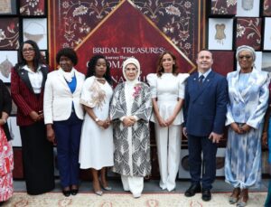 Emine Erdoğan, New York’ta klâsik esaslı Türk çeyiz geleneğini dünyaya tanıttı